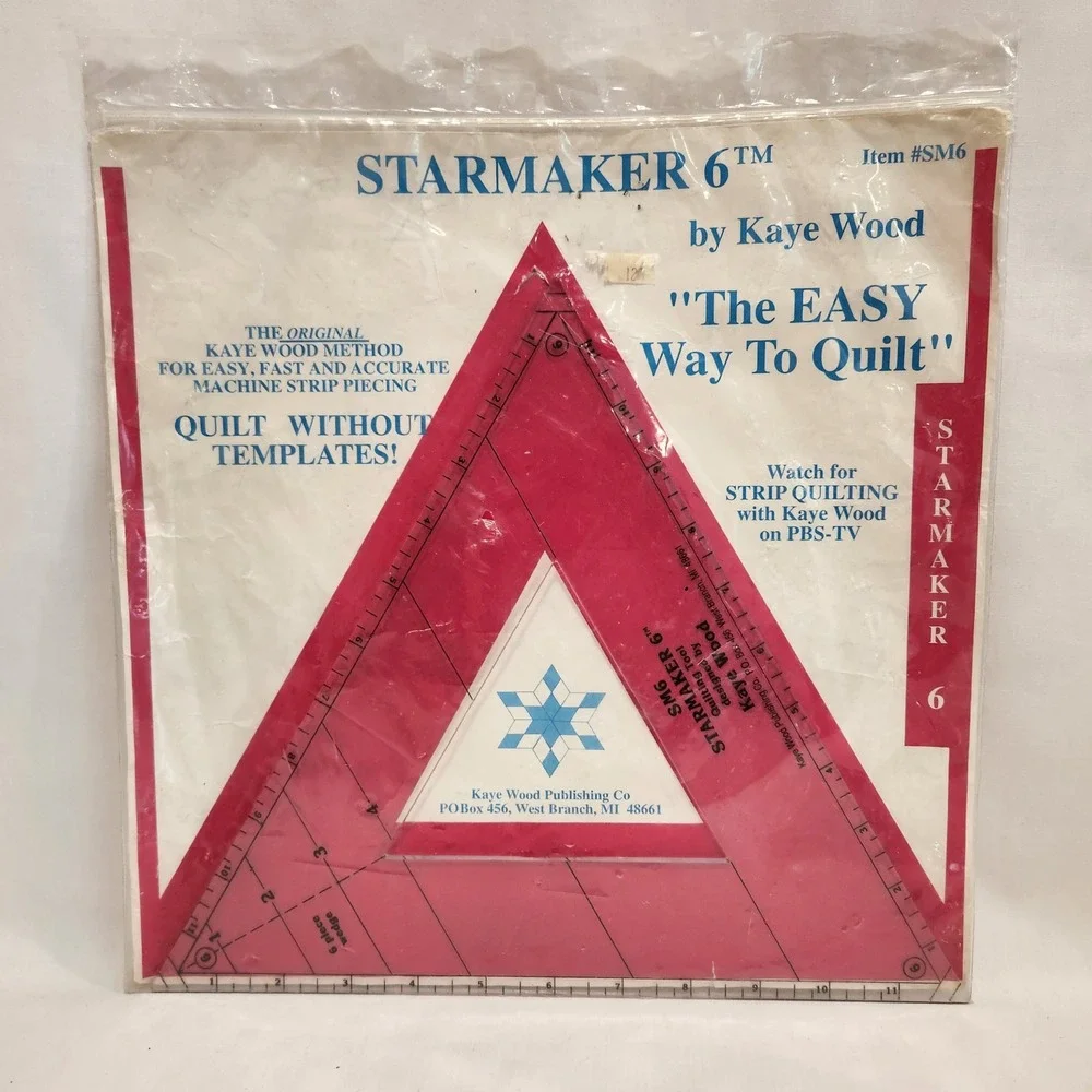 Kaye Wood Starmaker 5‎ & 6 Quilting Rulers SM5 SM6 Strip Piecing Templates Set